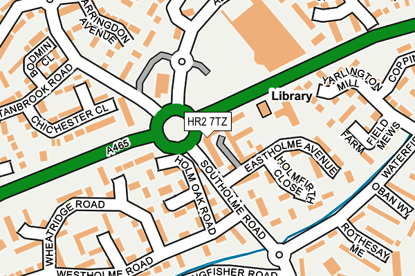 HR2 7TZ map - OS OpenMap – Local (Ordnance Survey)