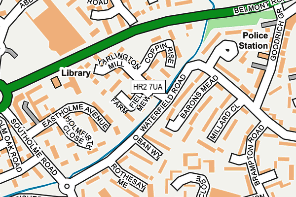 HR2 7UA map - OS OpenMap – Local (Ordnance Survey)