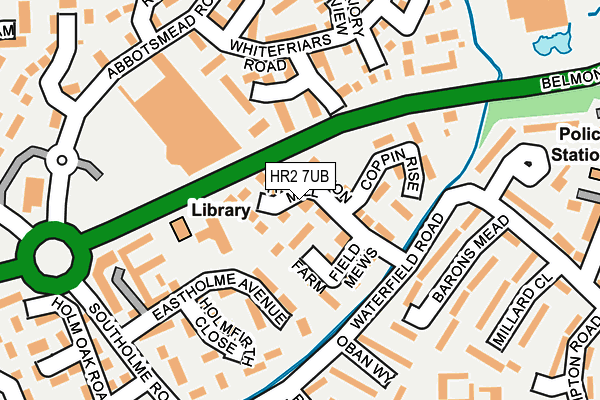 HR2 7UB map - OS OpenMap – Local (Ordnance Survey)
