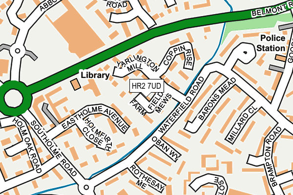 HR2 7UD map - OS OpenMap – Local (Ordnance Survey)