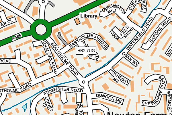 HR2 7UG map - OS OpenMap – Local (Ordnance Survey)