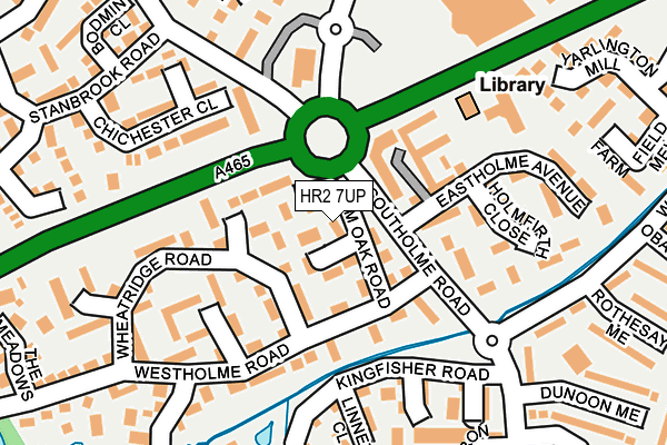 HR2 7UP map - OS OpenMap – Local (Ordnance Survey)