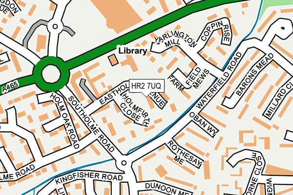 HR2 7UQ map - OS OpenMap – Local (Ordnance Survey)