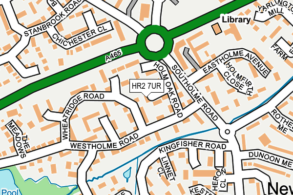 HR2 7UR map - OS OpenMap – Local (Ordnance Survey)