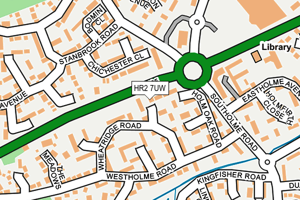 HR2 7UW map - OS OpenMap – Local (Ordnance Survey)