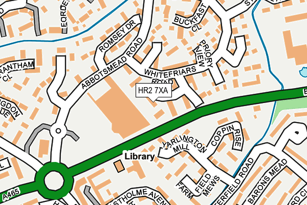 HR2 7XA map - OS OpenMap – Local (Ordnance Survey)