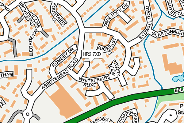 HR2 7XD map - OS OpenMap – Local (Ordnance Survey)