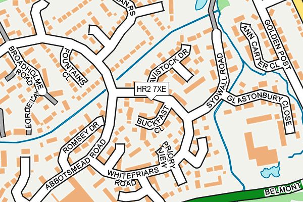 HR2 7XE map - OS OpenMap – Local (Ordnance Survey)