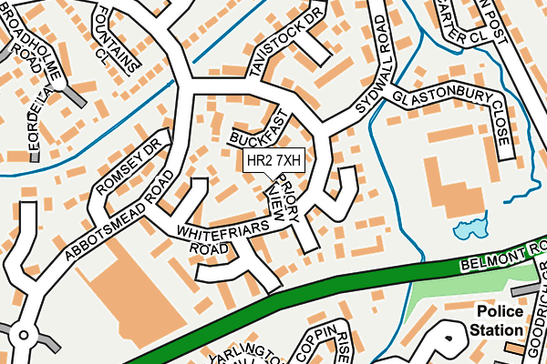 HR2 7XH map - OS OpenMap – Local (Ordnance Survey)