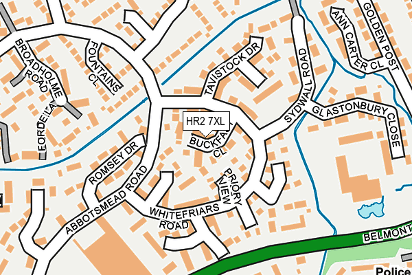 HR2 7XL map - OS OpenMap – Local (Ordnance Survey)