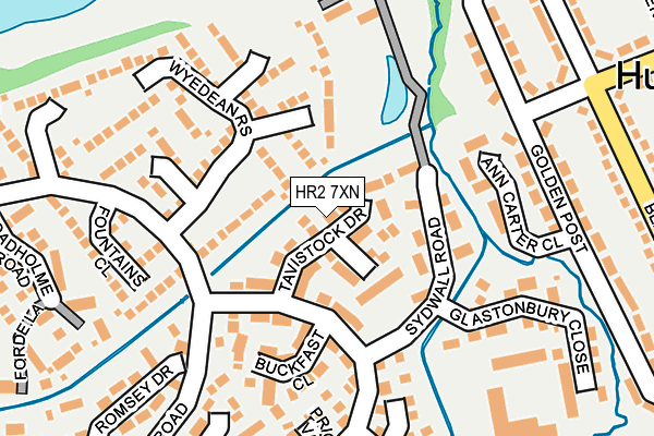 HR2 7XN map - OS OpenMap – Local (Ordnance Survey)