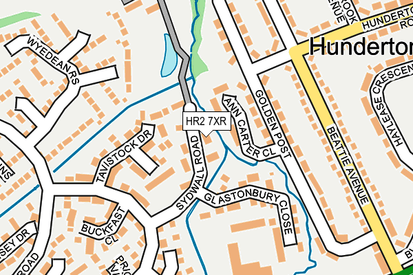 HR2 7XR map - OS OpenMap – Local (Ordnance Survey)