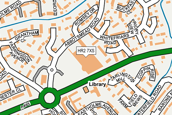 HR2 7XS map - OS OpenMap – Local (Ordnance Survey)