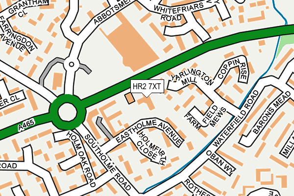HR2 7XT map - OS OpenMap – Local (Ordnance Survey)