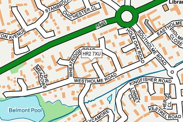 HR2 7XU map - OS OpenMap – Local (Ordnance Survey)
