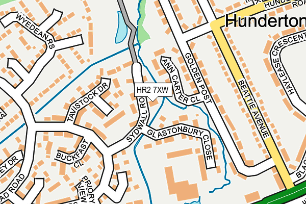 HR2 7XW map - OS OpenMap – Local (Ordnance Survey)