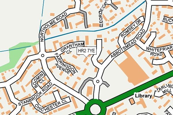 HR2 7YE map - OS OpenMap – Local (Ordnance Survey)