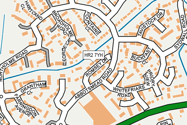 HR2 7YH map - OS OpenMap – Local (Ordnance Survey)