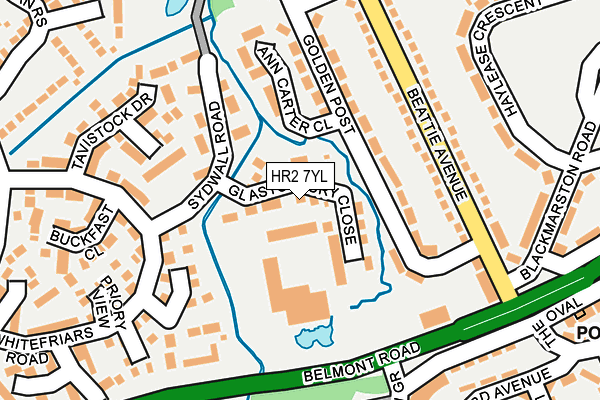 HR2 7YL map - OS OpenMap – Local (Ordnance Survey)