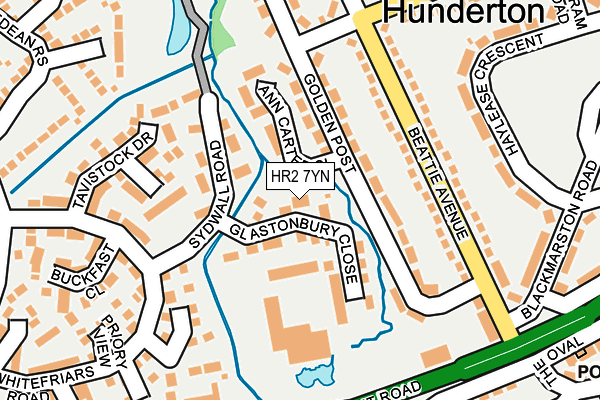 HR2 7YN map - OS OpenMap – Local (Ordnance Survey)