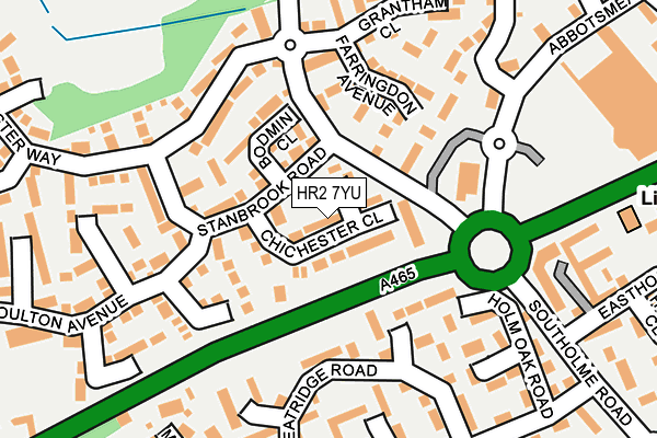 HR2 7YU map - OS OpenMap – Local (Ordnance Survey)