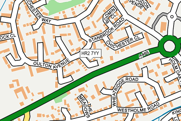 HR2 7YY map - OS OpenMap – Local (Ordnance Survey)