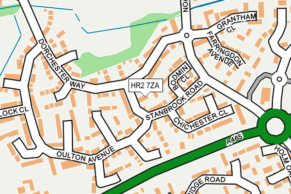 HR2 7ZA map - OS OpenMap – Local (Ordnance Survey)