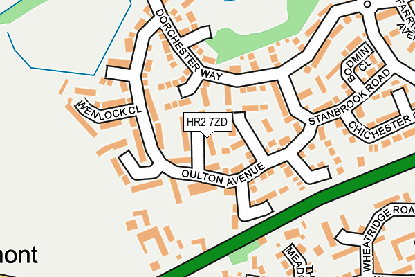 HR2 7ZD map - OS OpenMap – Local (Ordnance Survey)