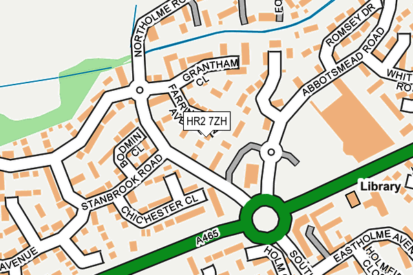 HR2 7ZH map - OS OpenMap – Local (Ordnance Survey)