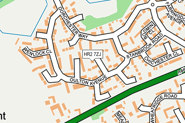 HR2 7ZJ map - OS OpenMap – Local (Ordnance Survey)