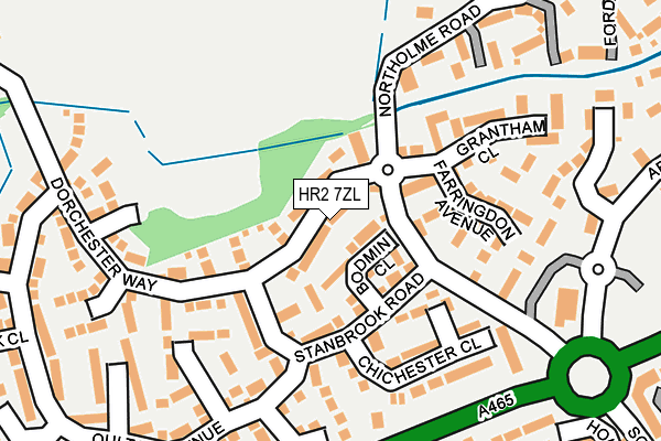 HR2 7ZL map - OS OpenMap – Local (Ordnance Survey)