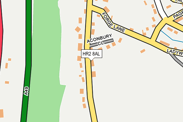 HR2 8AL map - OS OpenMap – Local (Ordnance Survey)