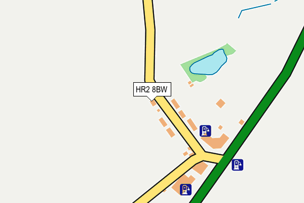 HR2 8BW map - OS OpenMap – Local (Ordnance Survey)