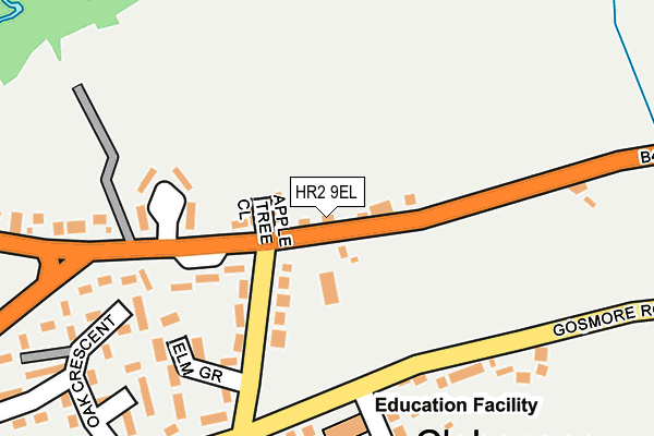 HR2 9EL map - OS OpenMap – Local (Ordnance Survey)