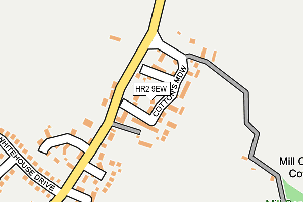 HR2 9EW map - OS OpenMap – Local (Ordnance Survey)