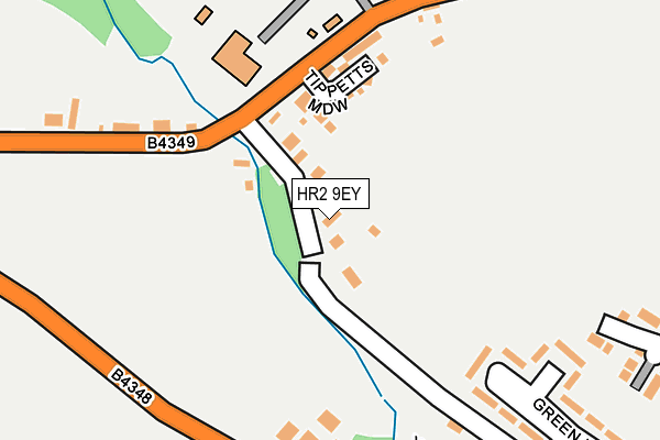 HR2 9EY map - OS OpenMap – Local (Ordnance Survey)