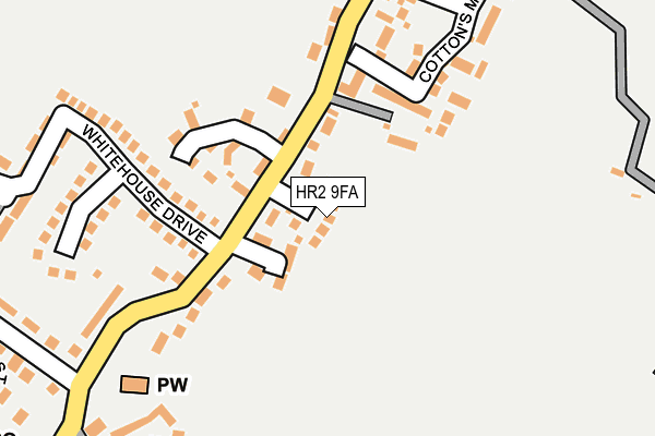 HR2 9FA map - OS OpenMap – Local (Ordnance Survey)
