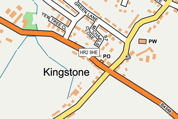 HR2 9HE map - OS OpenMap – Local (Ordnance Survey)