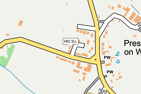 HR2 9LL map - OS OpenMap – Local (Ordnance Survey)