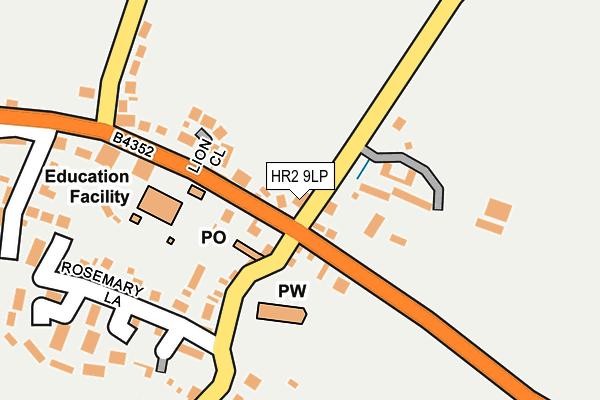 HR2 9LP map - OS OpenMap – Local (Ordnance Survey)