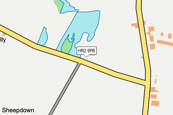 HR2 9PB map - OS OpenMap – Local (Ordnance Survey)