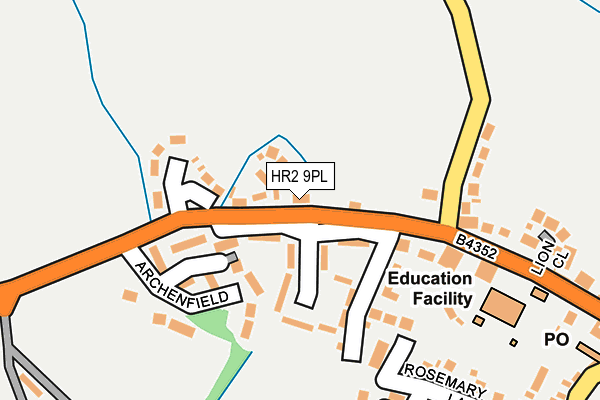 HR2 9PL map - OS OpenMap – Local (Ordnance Survey)