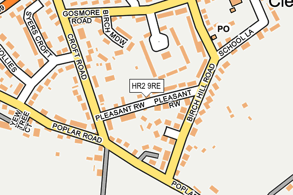 HR2 9RE map - OS OpenMap – Local (Ordnance Survey)