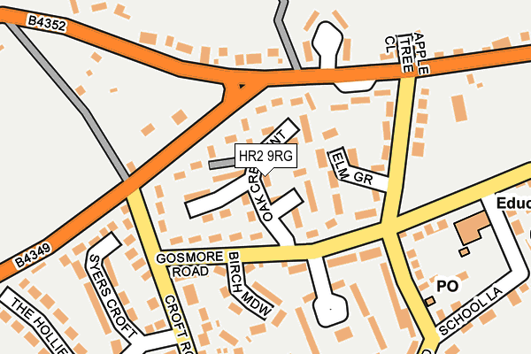 HR2 9RG map - OS OpenMap – Local (Ordnance Survey)