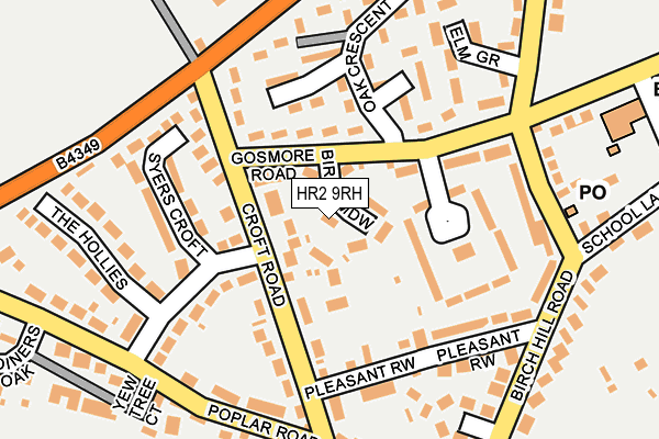 HR2 9RH map - OS OpenMap – Local (Ordnance Survey)