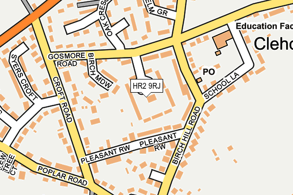 HR2 9RJ map - OS OpenMap – Local (Ordnance Survey)