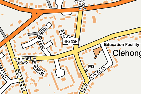 HR2 9SN map - OS OpenMap – Local (Ordnance Survey)