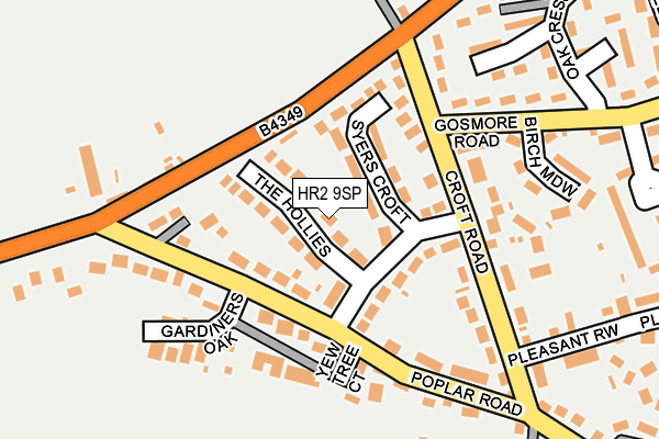 HR2 9SP map - OS OpenMap – Local (Ordnance Survey)