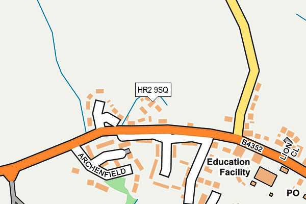 HR2 9SQ map - OS OpenMap – Local (Ordnance Survey)