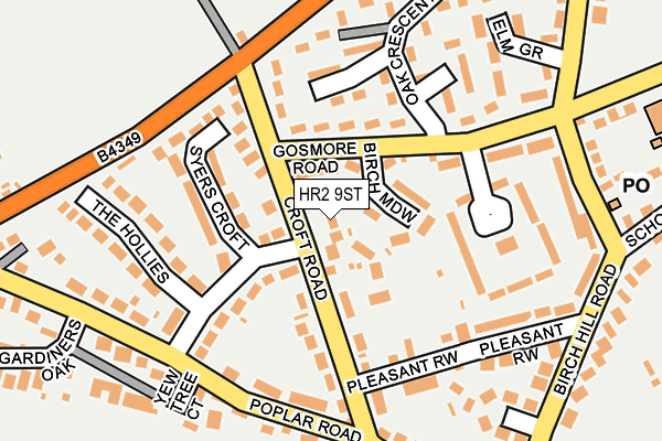 HR2 9ST map - OS OpenMap – Local (Ordnance Survey)